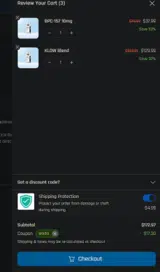 Optimum Formula coupon verification screenshot