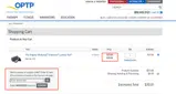 Optp coupon verification screenshot