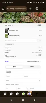Orange Lake Nursery coupon verification screenshot