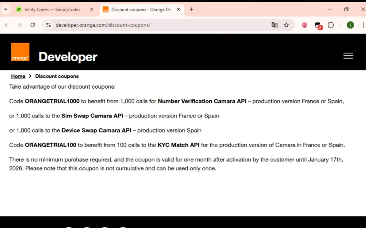 Orange Travel promo code screenshot showing code 0RANGETRIAL100 applied at Orange Travel checkout page. Uploaded by SimplyCodes community member lyffytaro on Dec 12, 2025