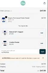 ALTPROTEIN coupon verification screenshot