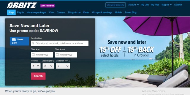 Orbitz checkout page showing Orbitz promo code box | Screenshot taken by SimplyCodes community member on Feb 5, 2025