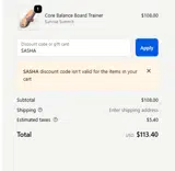 SASHA coupon verification screenshot