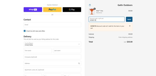 Orca Coolers checkout page showing Orca Coolers coupon code box | Screenshot taken by SimplyCodes community member on Feb 2, 2025