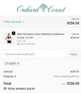 LUCIA coupon verification screenshot