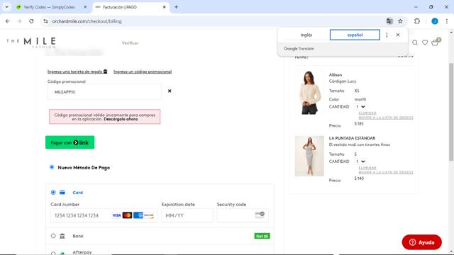 Orchard Mile checkout page showing Orchard Mile promo code box | Screenshot taken by SimplyCodes community member on Nov 16, 2024