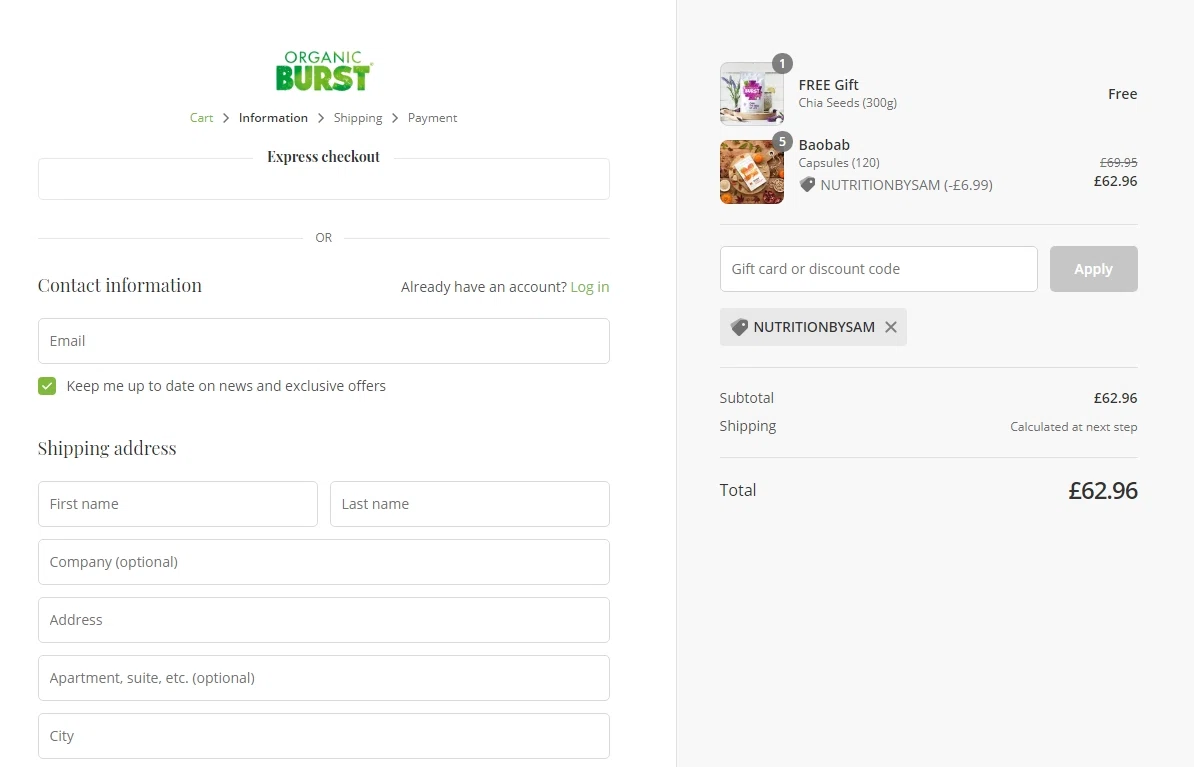 Organic Burst Discount Codes 20 Off September 2024