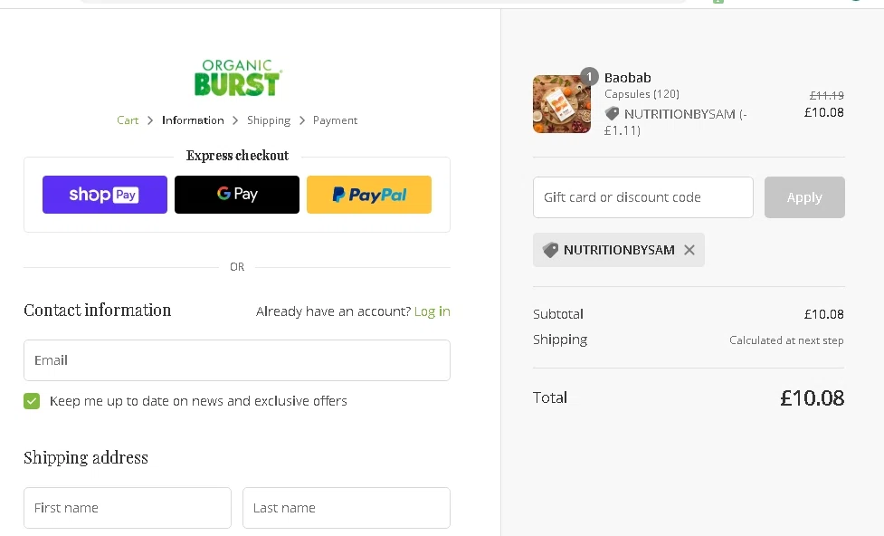 Organic Burst Discount Codes 20 Off September 2024