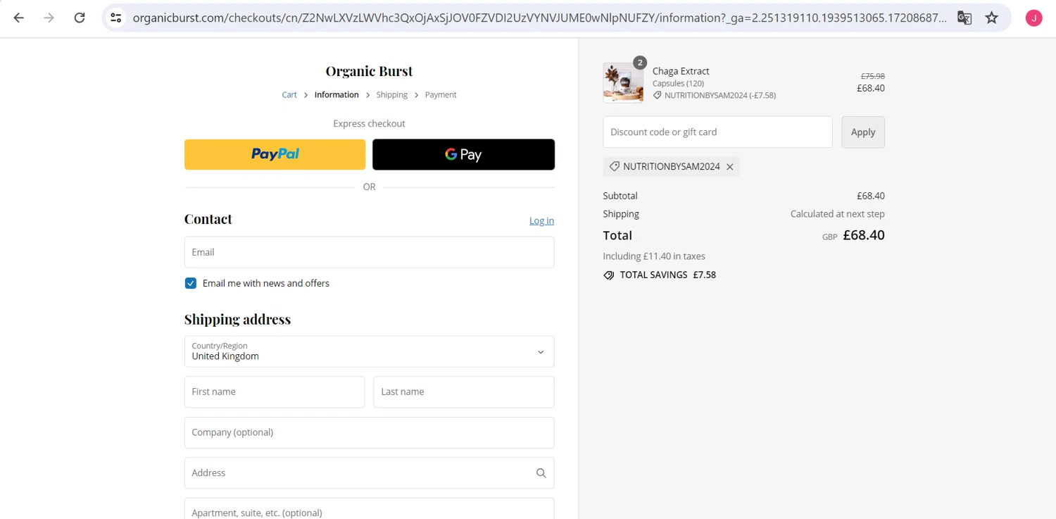 Organic Burst Discount Codes 10 Off October 2024