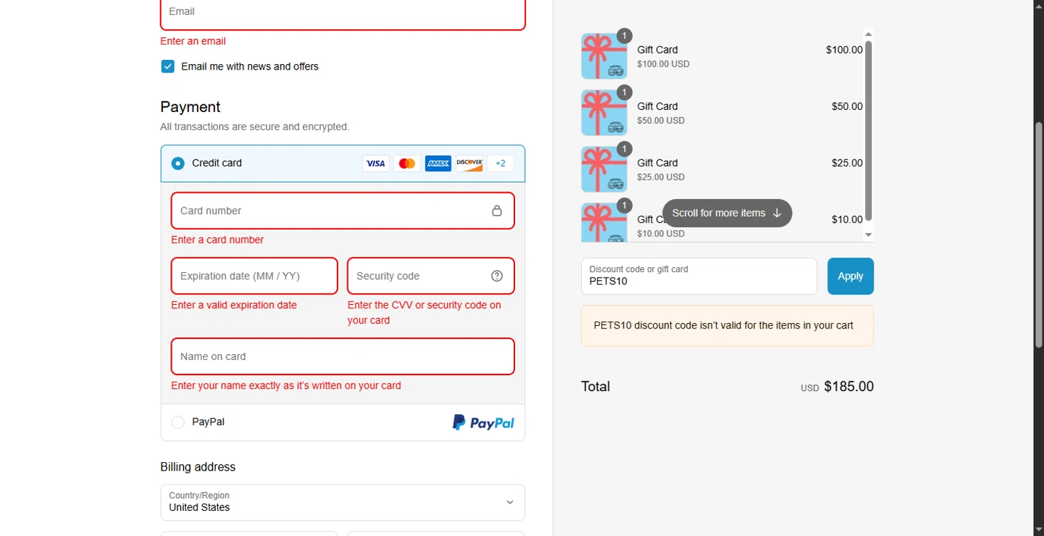 Organic Pet Boutique promo code screenshot showing code PETS10 applied at Organic Pet Boutique checkout page. Uploaded by SimplyCodes community member ShieldLion4225 on Jul 21, 2025