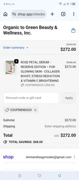 O2GFRIENDS20 coupon verification screenshot
