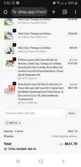 GET15 coupon verification screenshot