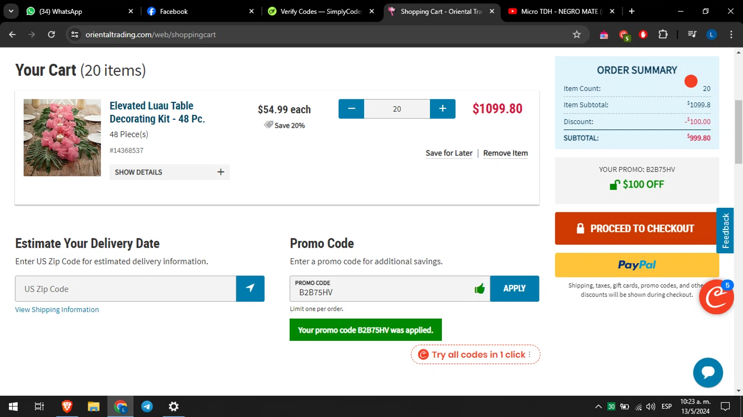 Oriental Trading Promo Codes 100 Off May 2024