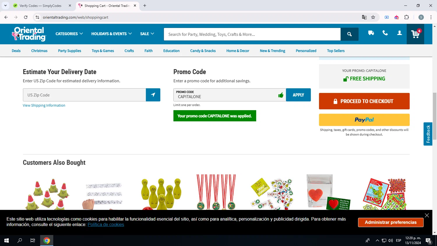 how to use Oriental Trading coupons