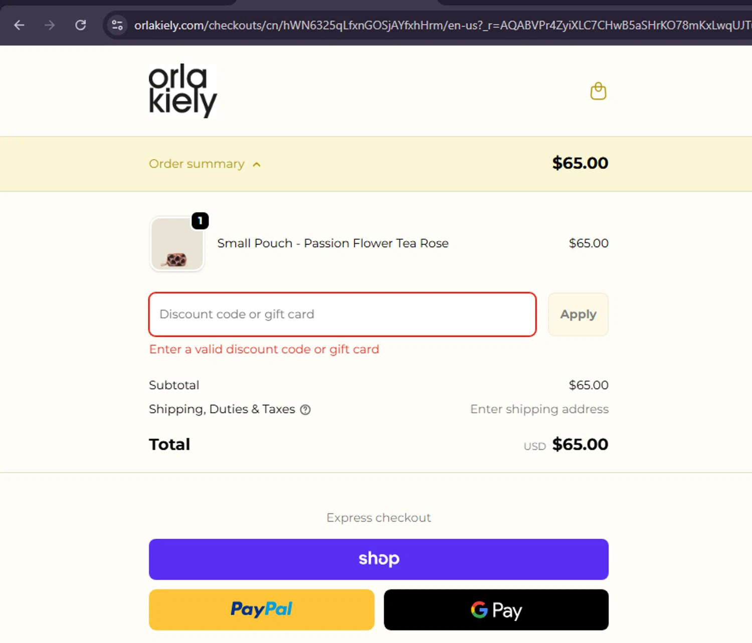 Orla Kiely promo code screenshot showing code SPEND200 applied at Orla Kiely checkout page. Uploaded by SimplyCodes community member NobleDefender3673 on Dec 4, 2025