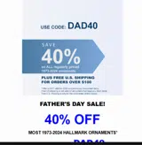 DAD40 coupon verification screenshot