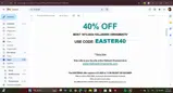 EASTER40 coupon verification screenshot