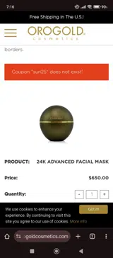 SUN25 coupon verification screenshot