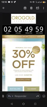 Sunny30 coupon verification screenshot