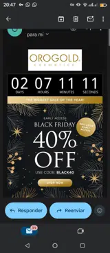 Black40 coupon verification screenshot