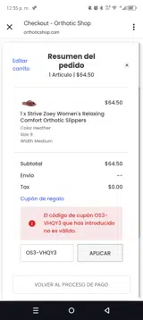 OS3-VHQY3 coupon verification screenshot