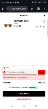 15OFF coupon verification screenshot
