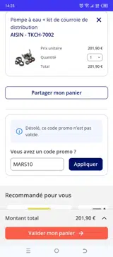 MARS10 coupon verification screenshot
