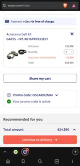 OSCARO2mai coupon verification screenshot