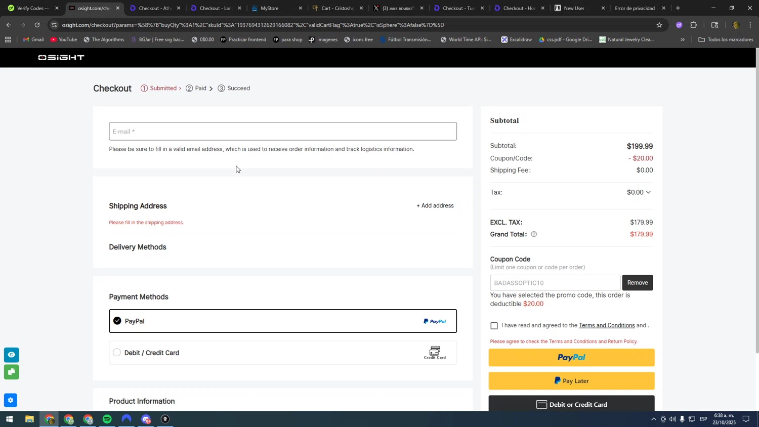 Osight promo code screenshot showing code BADASSOPTIC10 applied at Osight checkout page. Uploaded by SimplyCodes community member SOOOOOOOOOOOOOOOOOOOOOOO on Oct 23, 2025