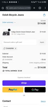 ZHANDRIK coupon verification screenshot