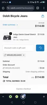 MIGUELDELGADO coupon verification screenshot