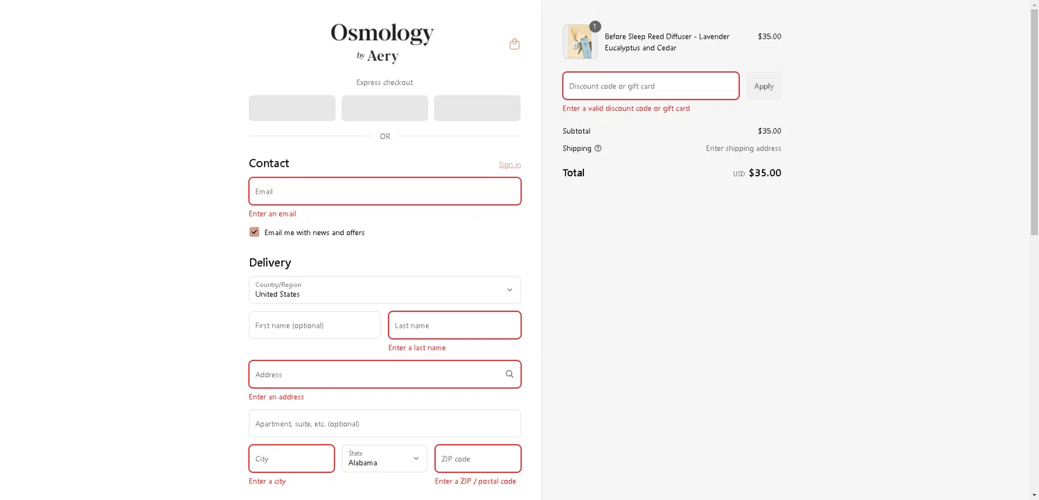 Osmology discount code screenshot showing code RESET20 applied at Osmology checkout page. Uploaded by SimplyCodes community member DerekRoberson on Sep 16, 2025