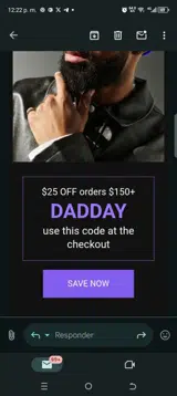 Dadday coupon verification screenshot
