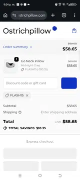 flash15 coupon verification screenshot