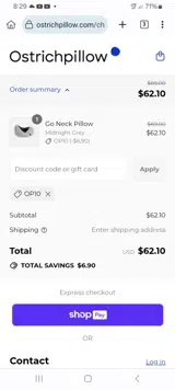 OP10 coupon verification screenshot