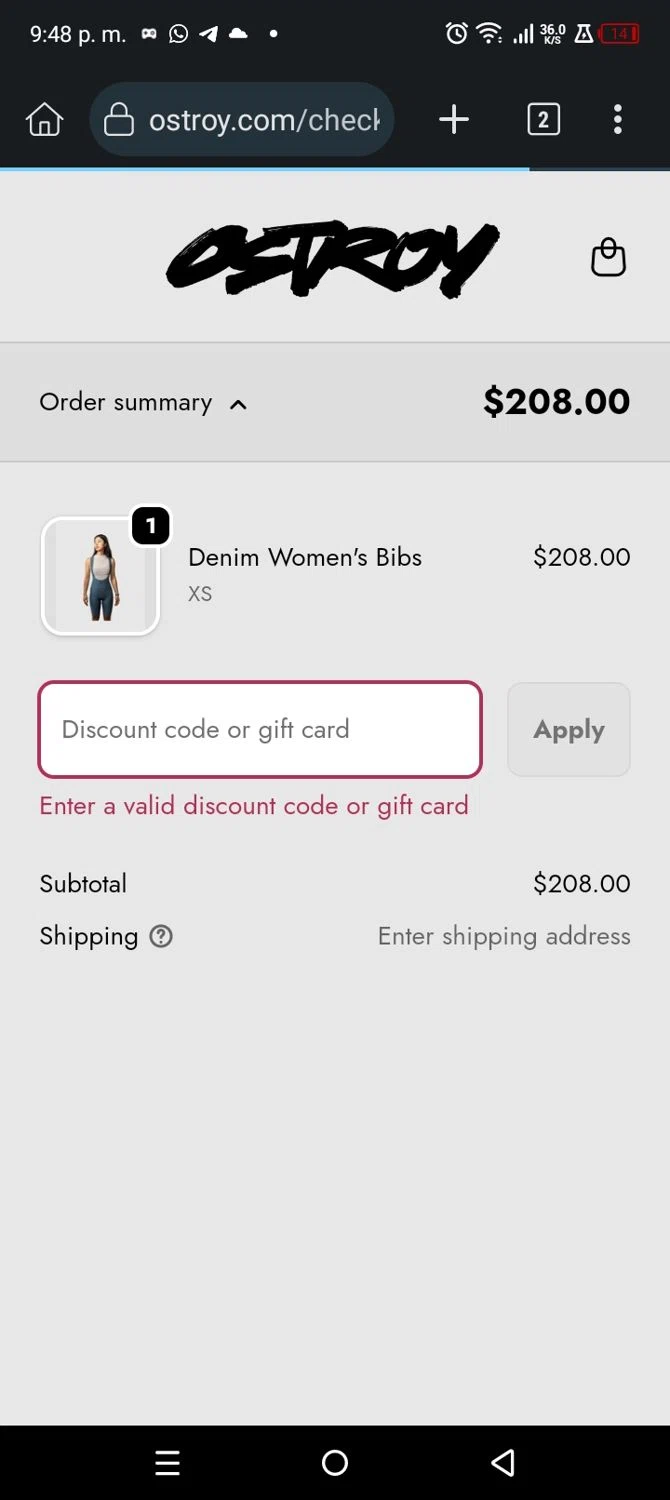 Ostroy discount code screenshot showing code BF20 applied at Ostroy checkout page. Uploaded by SimplyCodes community member CAFEFAVORITO on Dec 2, 2025