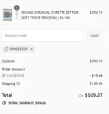 SAVE$5559 coupon verification screenshot