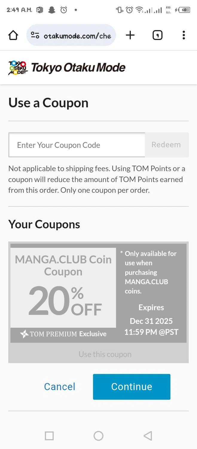 Tokyo Otaku Mode promo code screenshot showing code SAVE20 applied at Tokyo Otaku Mode checkout page. Uploaded by SimplyCodes community member tumiedo on Oct 13, 2025