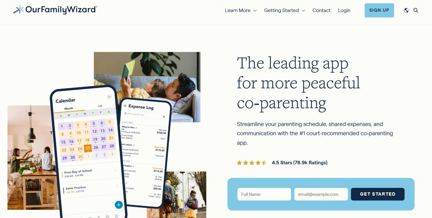 OurFamilyWizard discount code screenshot showing code APRIL20 applied at OurFamilyWizard checkout page. Uploaded by SimplyCodes community member Lioniel on Mar 15, 2025