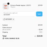 Our Kids… coupon verification screenshot