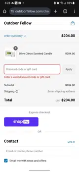 SUMMER25 coupon verification screenshot