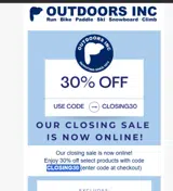 CLOSING30 coupon verification screenshot