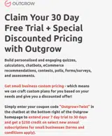 Outgrow+Twist coupon verification screenshot