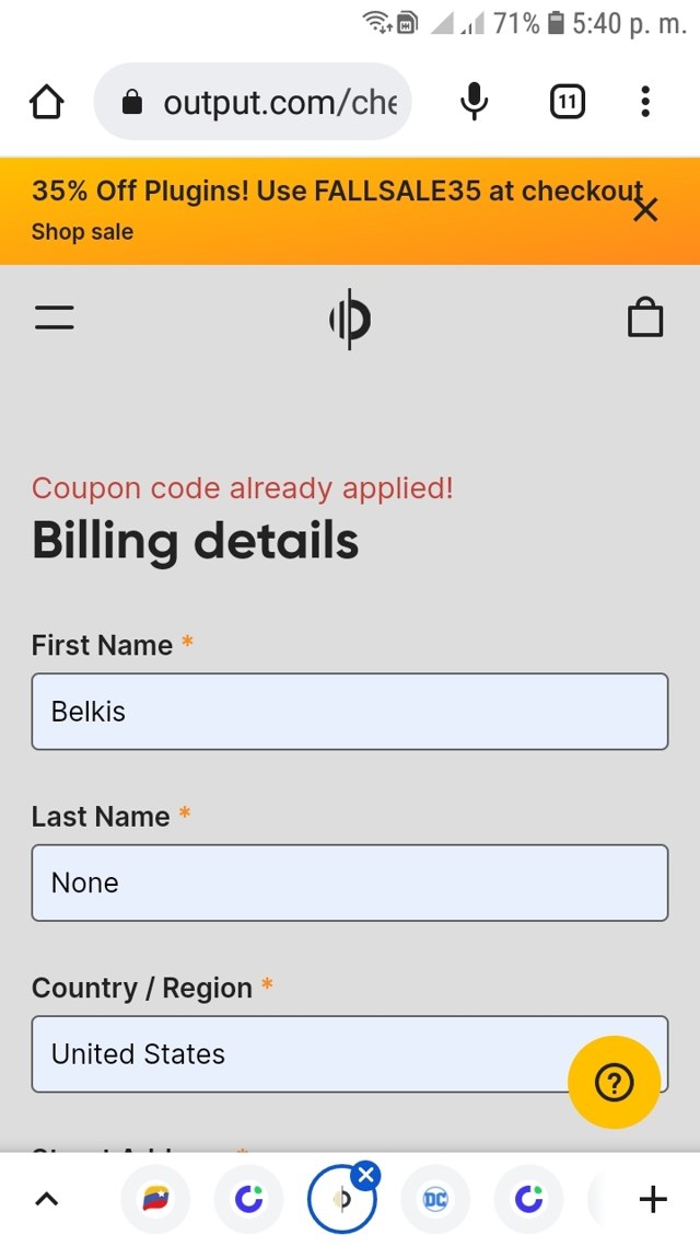 Output checkout page showing Output promo code box | Screenshot taken by SimplyCodes community member on Dec 17, 2022