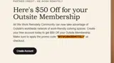 Outsite coupon verification screenshot