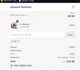 PJF coupon verification screenshot