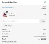 GRACE10 coupon verification screenshot