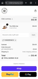 Out Yonder coupon verification screenshot