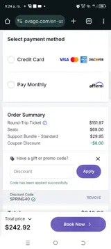 Spring40 coupon verification screenshot