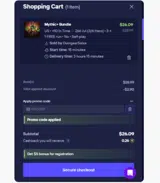 Overgear coupon verification screenshot